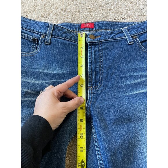 Mossimo Women's Wide Leg Flare Cotton Y2K Jeans Size 11 Blue Low Rise Denim - Picture 5 of 8